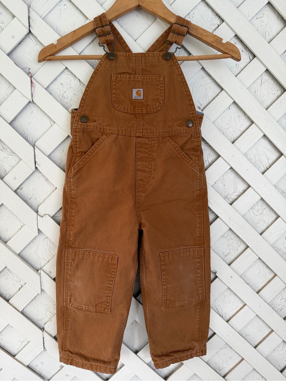 Carhartt Flannel Lined Bib Overalls 3T